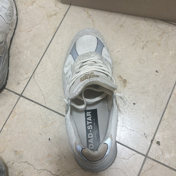 Running Dad Star Mens shoe size 43 (10) US White/Silver - Picture 11 of 16